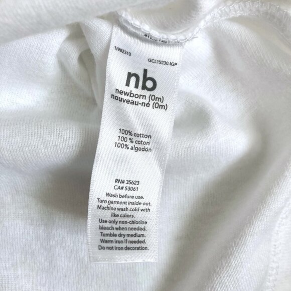 White Carter's Newborn Bodysuits Bundle - Picture 6 of 6